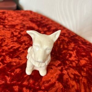 Irish Cream Ceramic Dog Figurine
